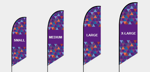 Drapeau en forme de plume